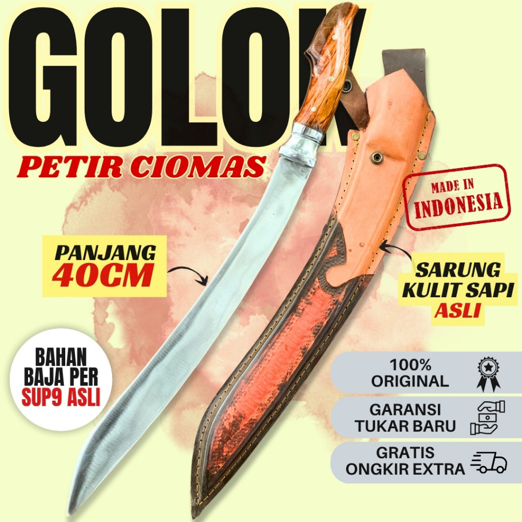 Golok Multifungsi 100% Baja Asli | Golok Kebun Petir Ciomas Multifungsi Super Berkualitas > Golok Pa