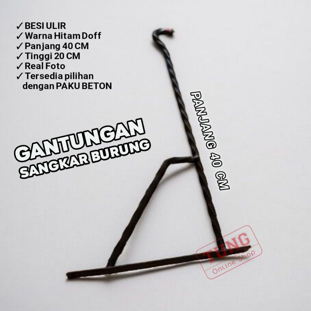 Gantungan Cantolan Cantelan Centelan Sangkar Burung Kandang Manuk Besi Ulir 8 MM KUAT TEBAL BESAR pa