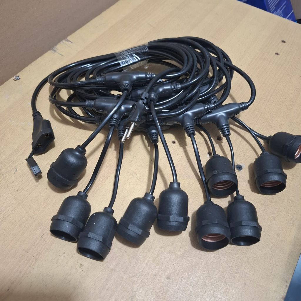 Fitting lampu dengan kabel panjang 10 meter 10 fitting lampu hias kafe cafe