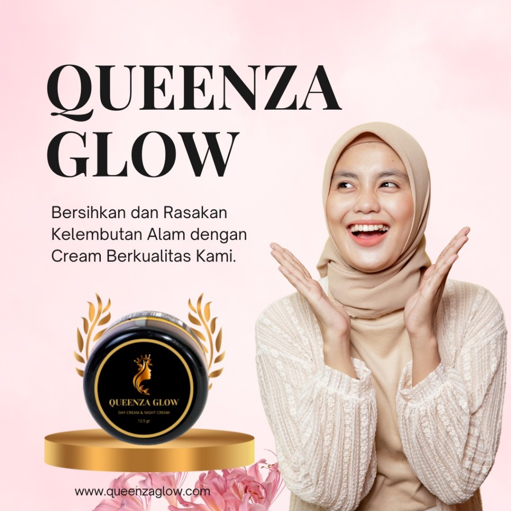 Queenza glow Cream 2 in 1 Ampuh Flek jerawat Glowing Kusam Pemutih Mengencangkan mata