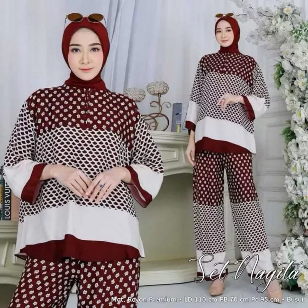 BAJU ONE SET DAILY OOTD PAJAMAS PIYAMA PAKAIAN TIDUR CELANA SETELAN SETCEL TIE DYE 1 SATU KEMEJA BAH