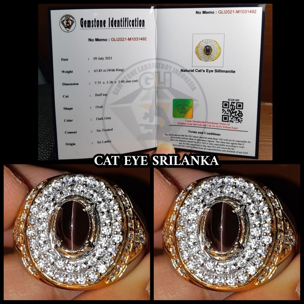 natural permata cat eye ceylon srilanka