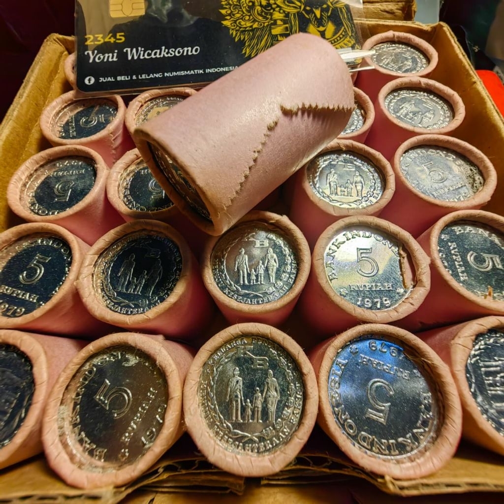 mahar 5 rupiah KB tahun 1979 kemasan ROLL ASLI ORY