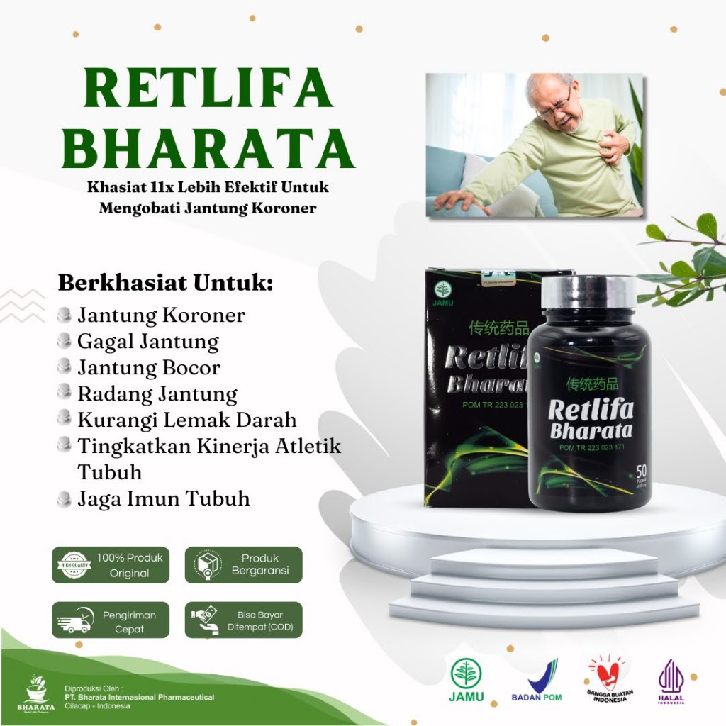 Obat Jantung Koroner RETLIFA BHARATA Original Obat Penyumbatan Jantung Radang Jantung Jantung Bocor