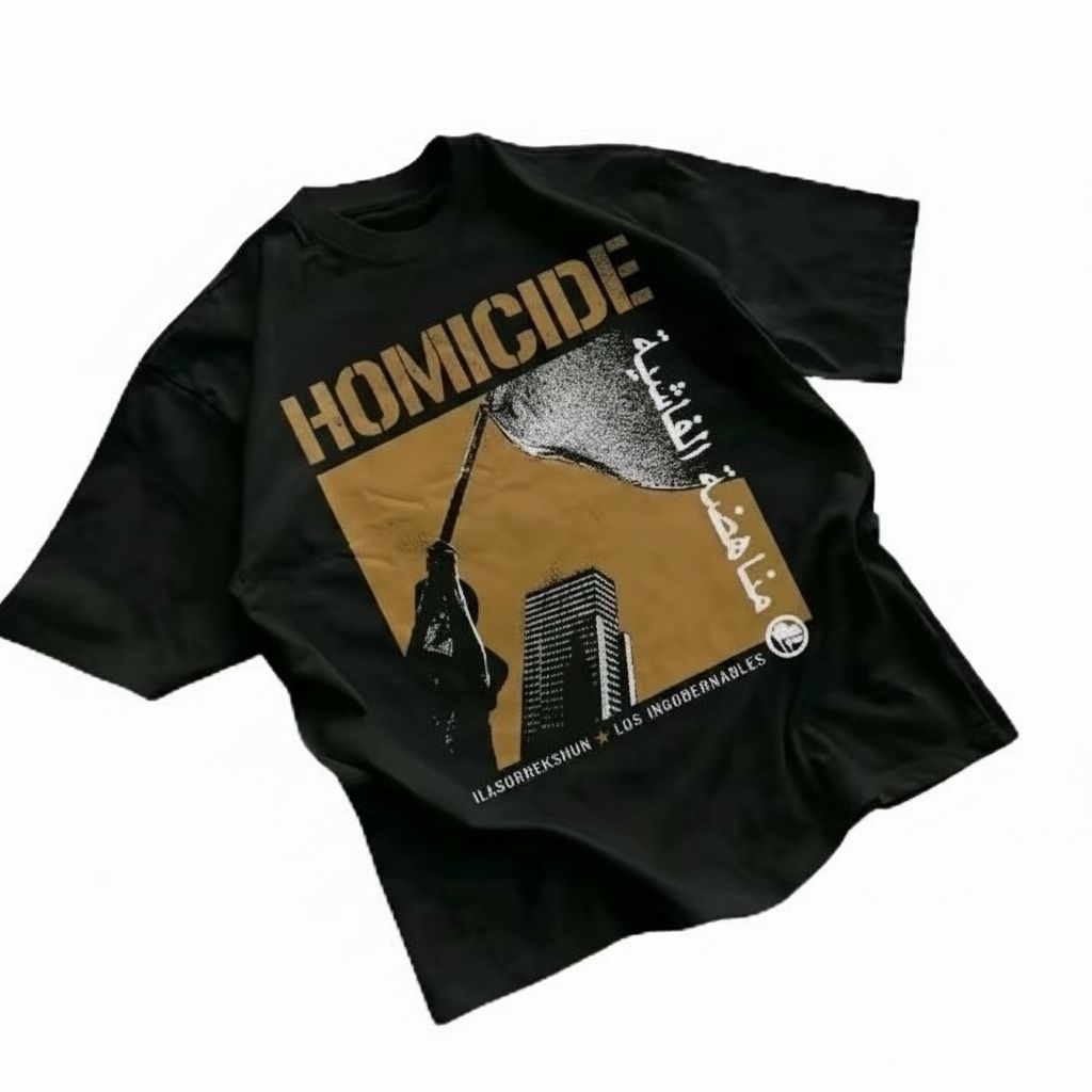 KAOS BAND HOMICIDE REFUSE RESIST ORGANIZE LENGAN PENDEK KATUN COMBED 24S REGULER FIT UNISEX TSHIRT D