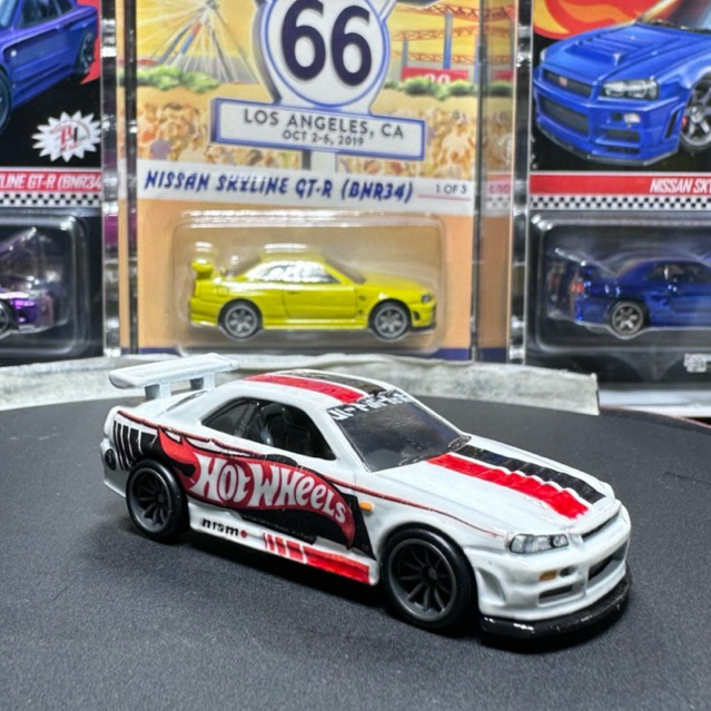 Hotwheels Custom Japan Convention Nissan Skyline GT-R 34 Premium White From Diorama