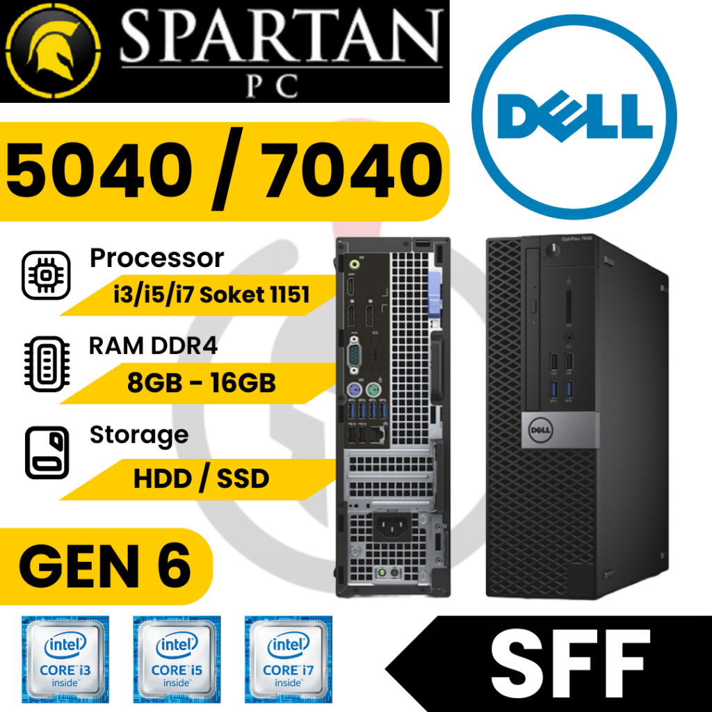 Dell OptiPlex 7040 / 5040 / 3040 SFF Core i3 / i5 / i7 Gen 6th PC SLIM