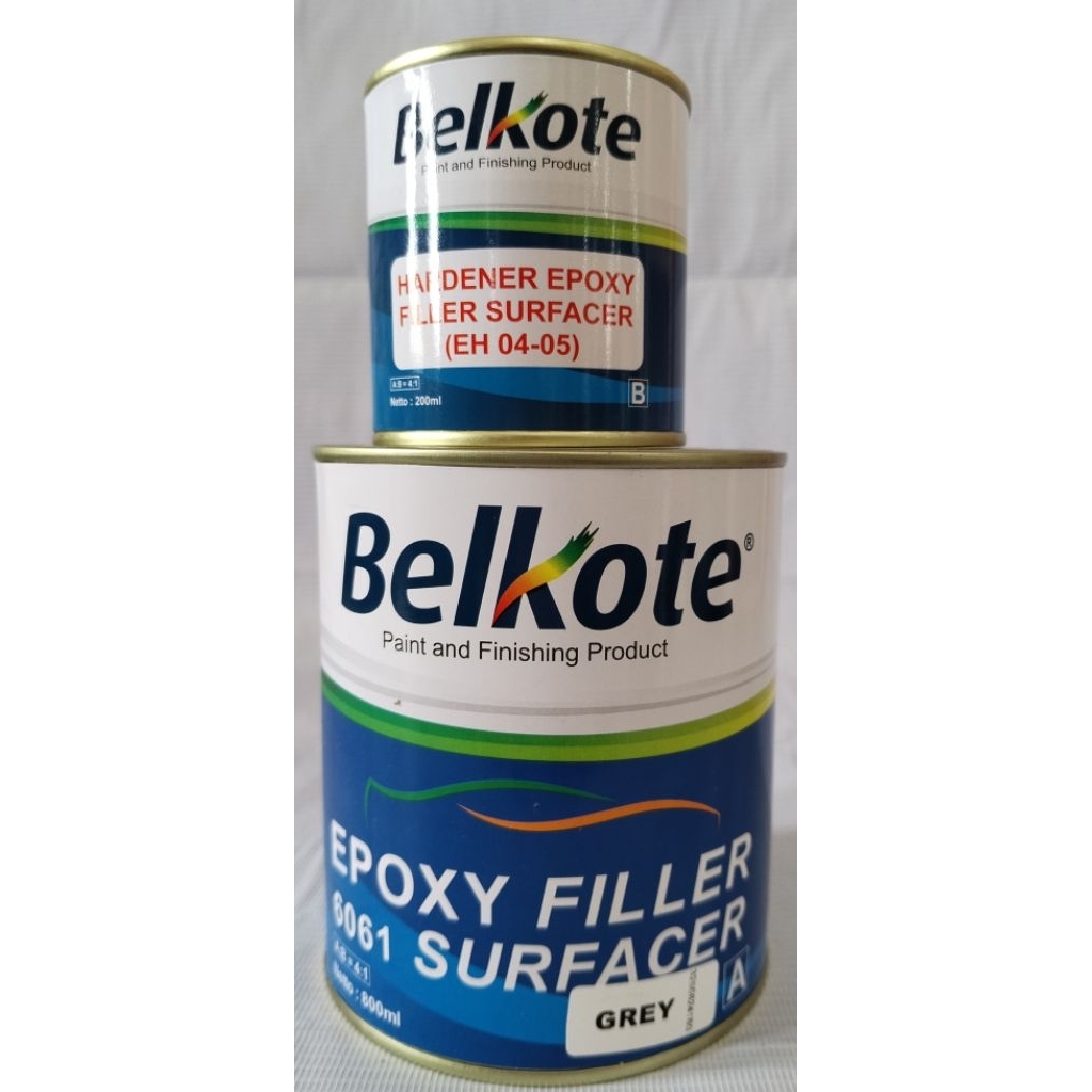 Belkote Epoxy Filler Surfacer, Cat dasar dua komponen (epoxy filler dan hardener)
