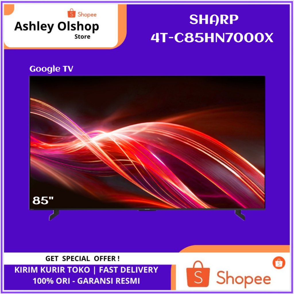 QLED TV Sharp 4T-C85HN7000X 4K 85 Inch Google TV Sharp C85HN7000X 85 Inci 144 Hz