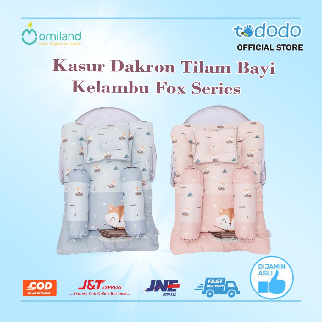 Kasur Dakron Tilam Bayi Kelambu Omiland Rainbow & Fox Series