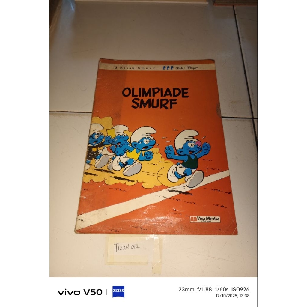 Buku 3 kisah Smurf Olimpiade Smurf by Peyo