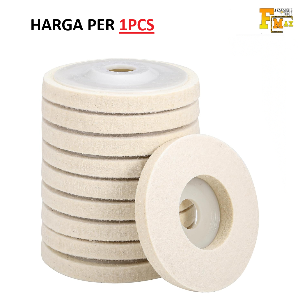 KEENNESS Roda Poles Wool 4 Inch Mata Gerinda Poles Body Motor Mobil Dan Besi Stainless