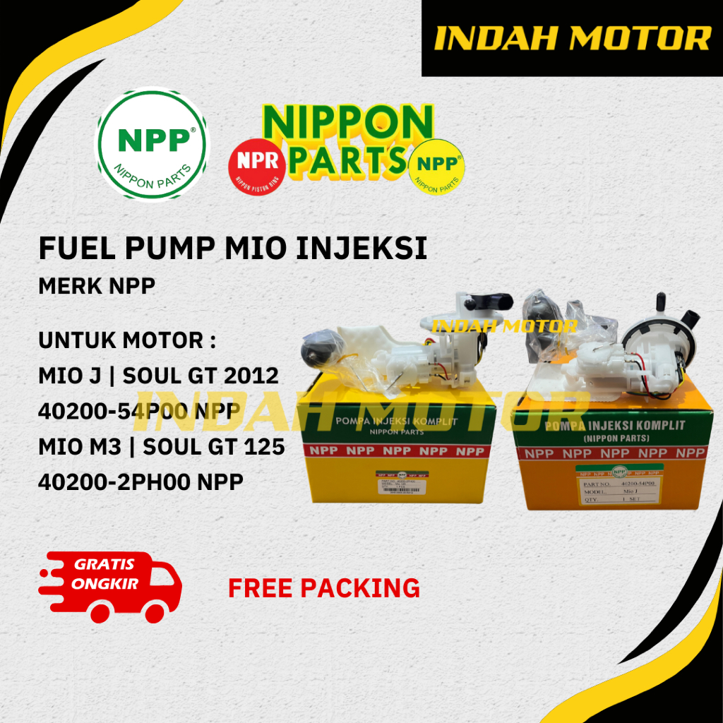 Fuel Pump MIO J 40200-54P00 | MIO M3 40200-2PH00 | Pompa Bensin Motor Satu Set | Merk NPP