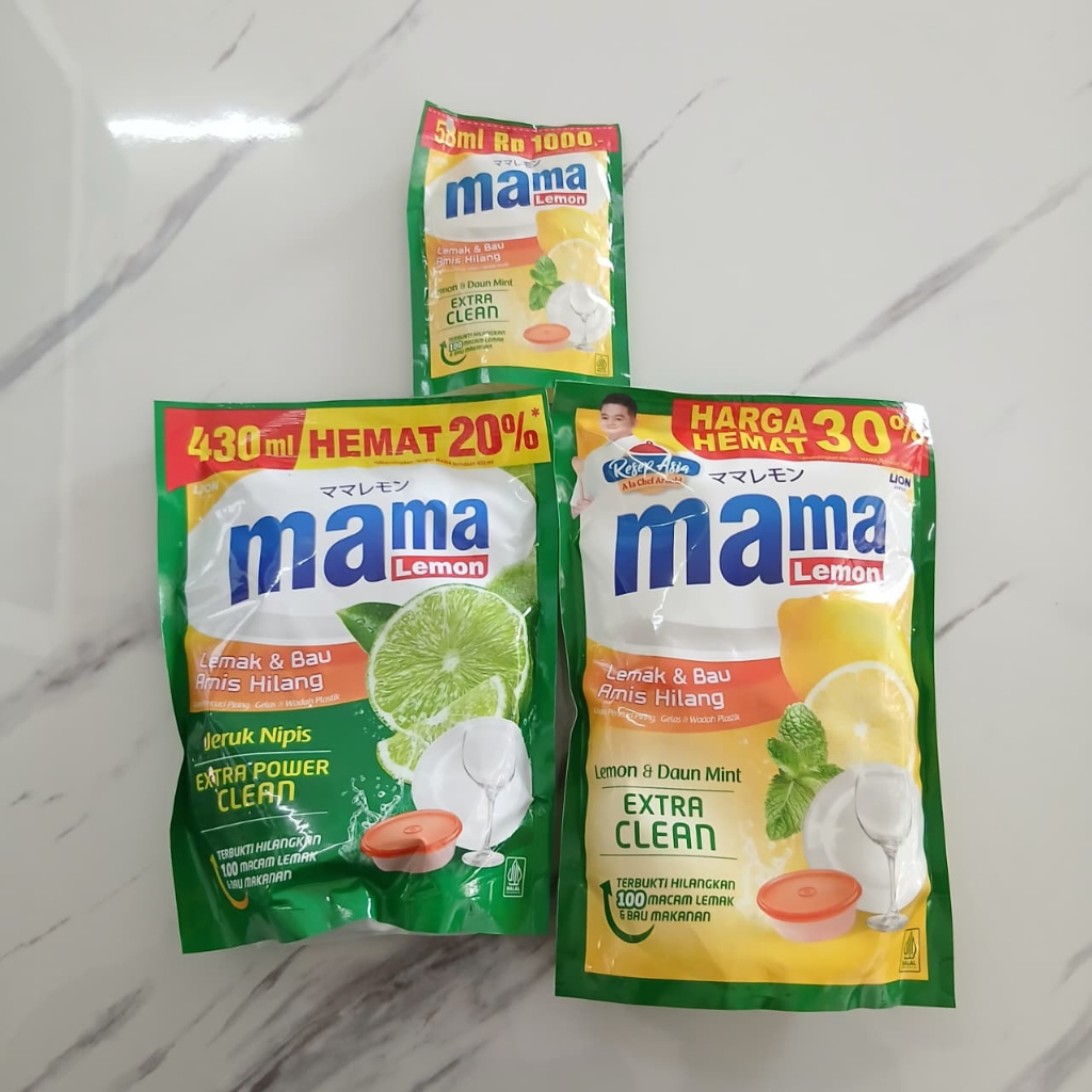 Sabun Cuci Piring Mama Lemon Jeruk Nipis / Lemon & Daun Mint