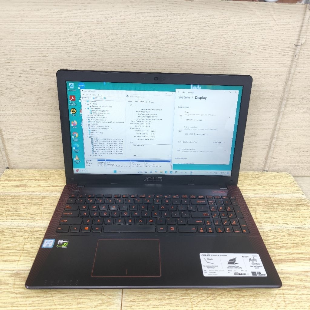 Laptop Second Asus X550vx Core i7-6700hq Ram 8gb Ssd 512gb Gtx 950m HD