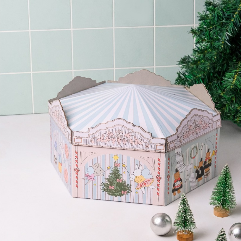 Hardbox / Box / Kotak Octagon Hampers Christmas - Puffin Box
