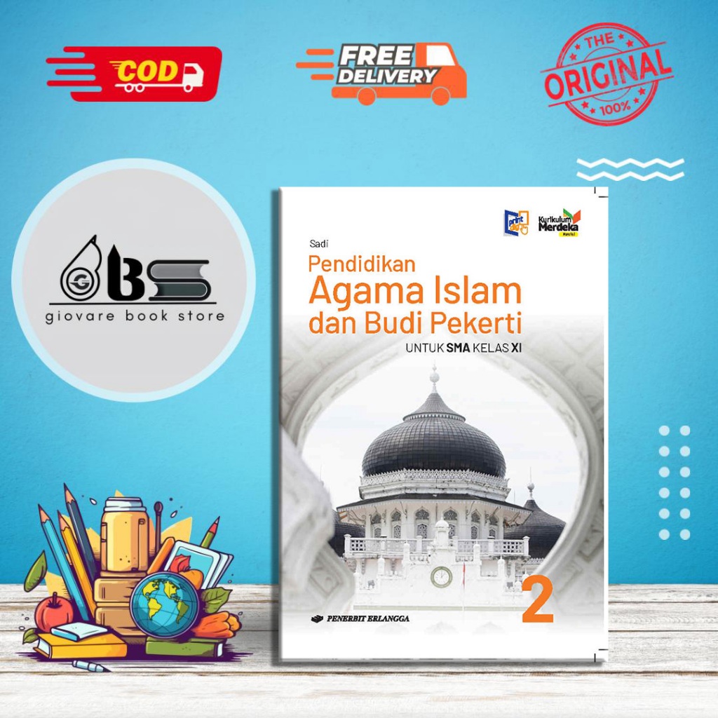 BUKU PENDIDIKAN AGAMA ISLAM KELAS 11 ERLANGGA KURIKULUM MERDEKA ORIGINAL | BUKU AGAMA ISLAM SMA KELA