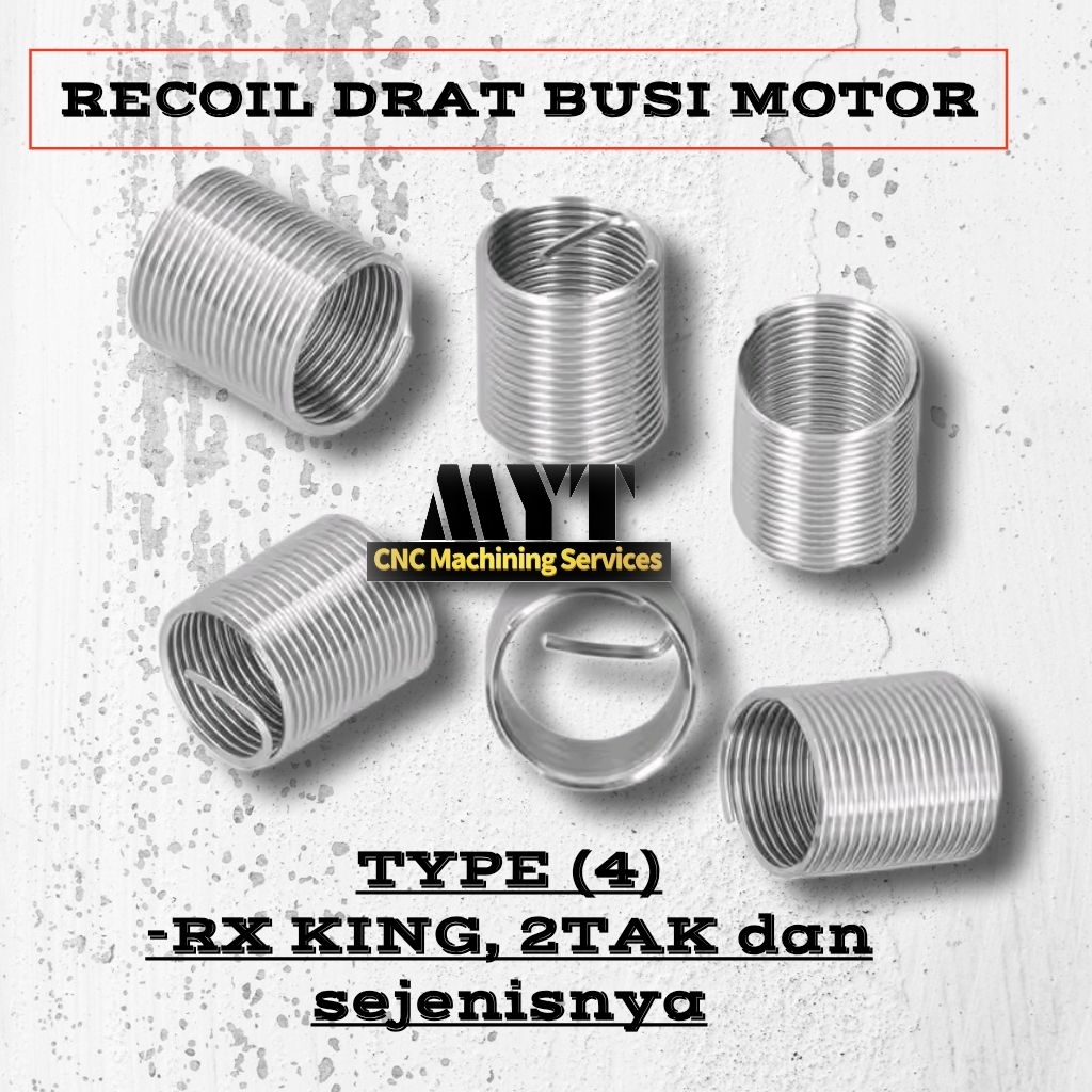 recoil drat busi motor rx king 2 tak dll material per stainels