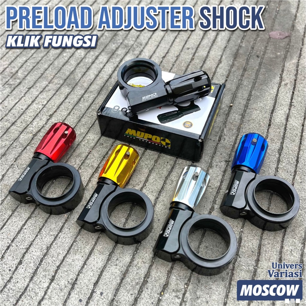 Preload Adjuster Shock Hidrolik MUPO RACE SHOCK BELAKANG KIRI NON SELANG  HYDRAULIC PRELOAD ADJUSTAB