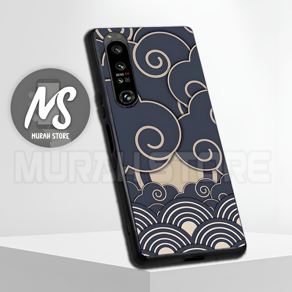 MS52/ Softcase Karet  SONY XPERIA 1 MARK 2/ MARK 4/ XPERIA 5 MARK 3 / Motif Awan / Casing HP / Silik