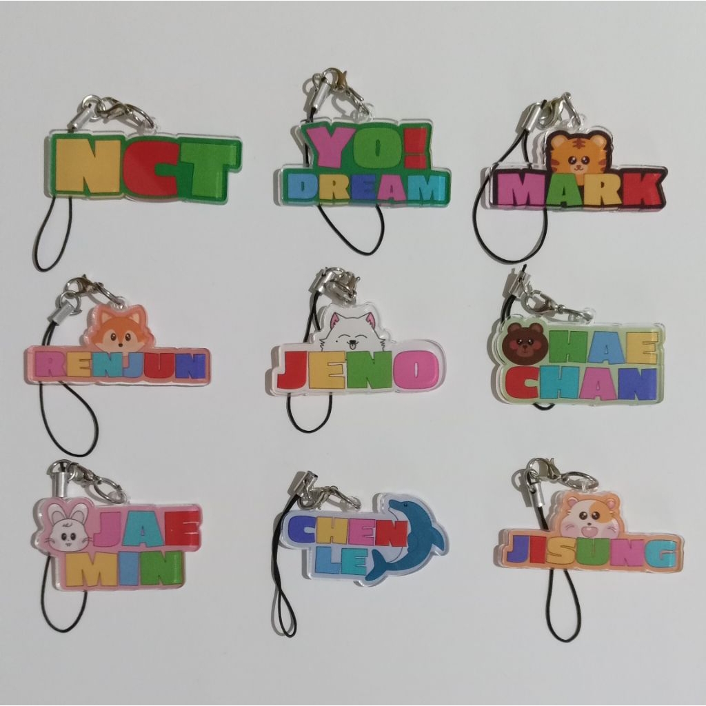 NCT Dream Fanmerch Phone Charm Yo Dream Mark Renjun Jeno Haechan Jaemin Chenle Jisung