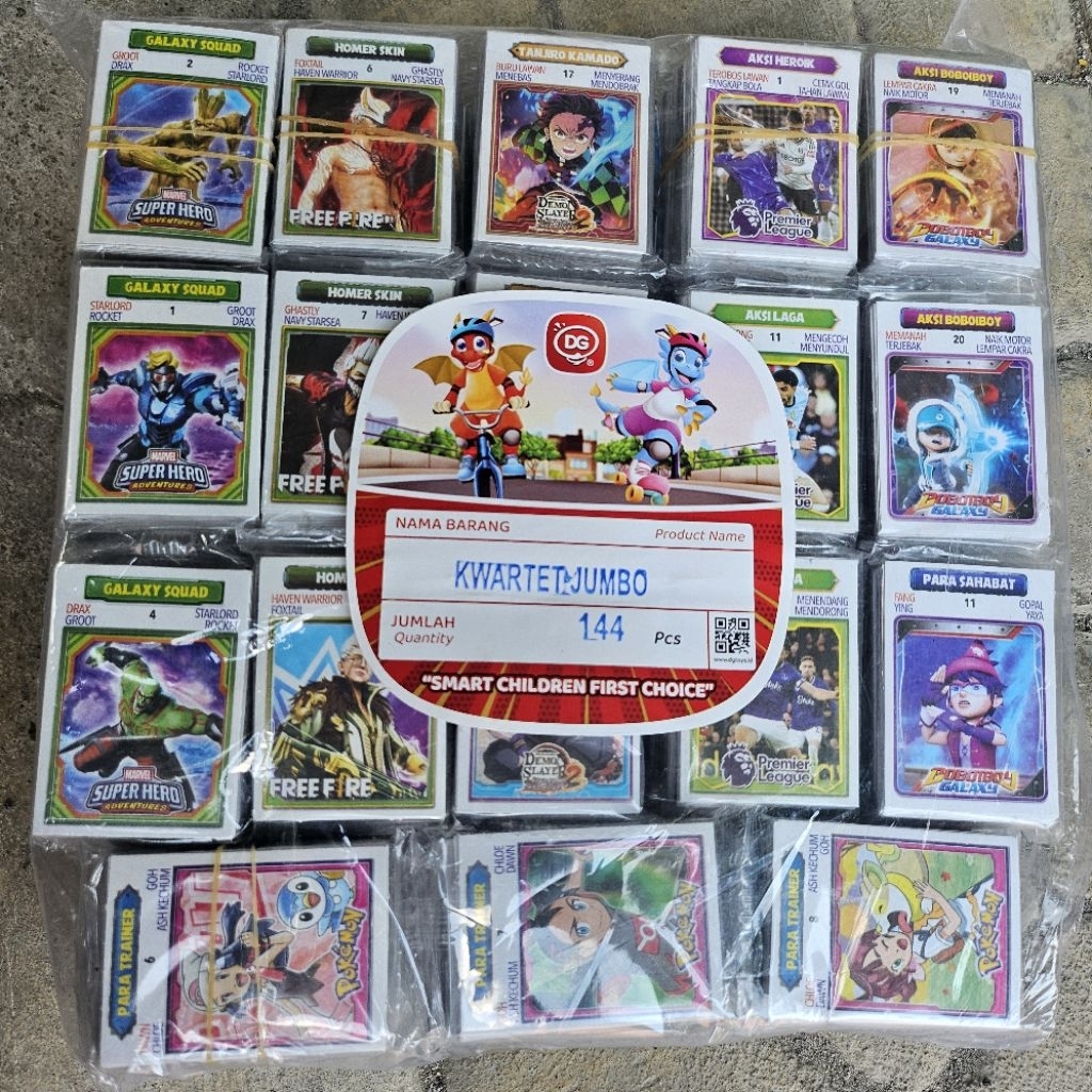 Mainan Kartu kwartet jumbo DG isi 32 / mainan anak murah / mainan jadul 90 an