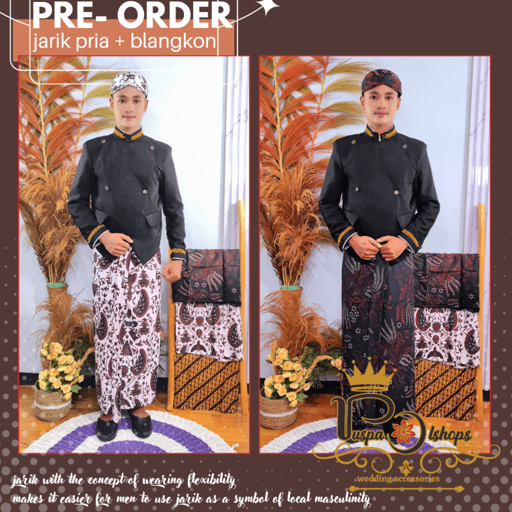 jarik instan pria plus blangkon pre order