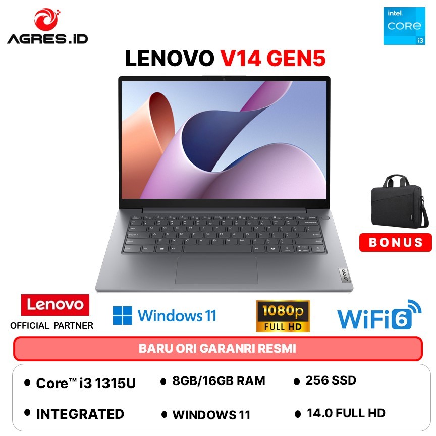 LENOVO V14 GEN5 I3 1315 - RAM 16GB 256GB W11+OFFICE PRO 14.0FHD -7AID