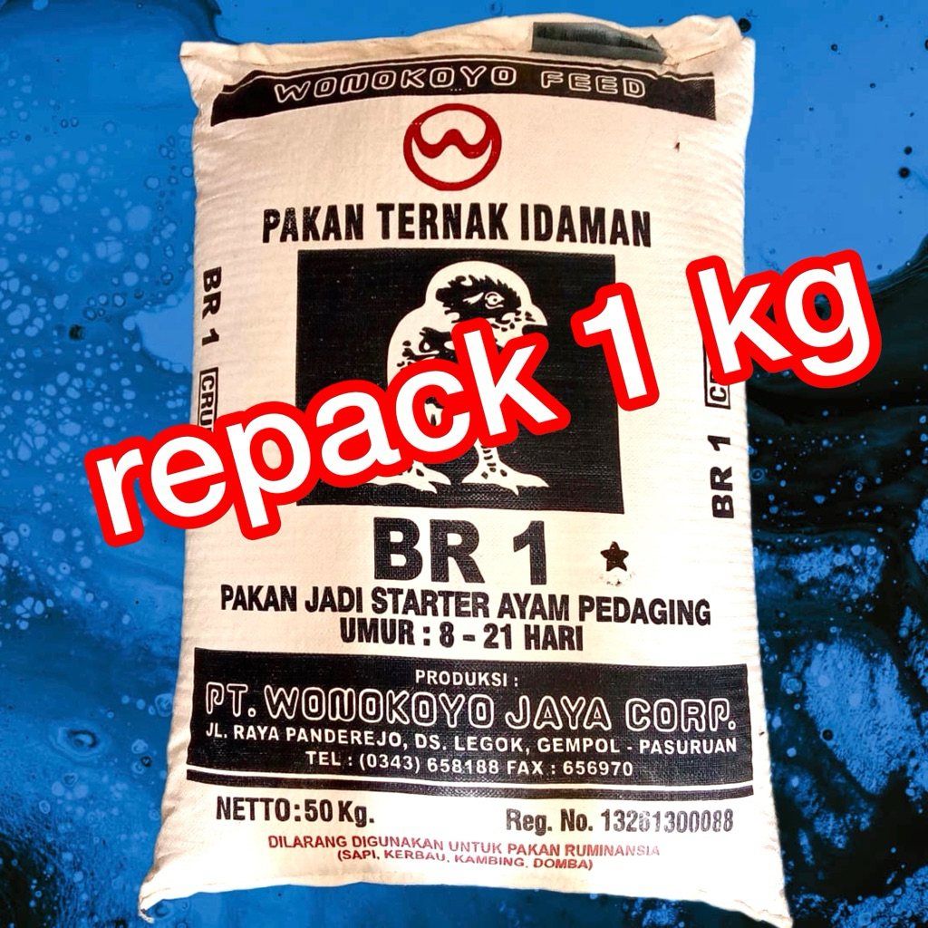 paka ayam broiler br1 * wonokoyo kemasan 1 kg