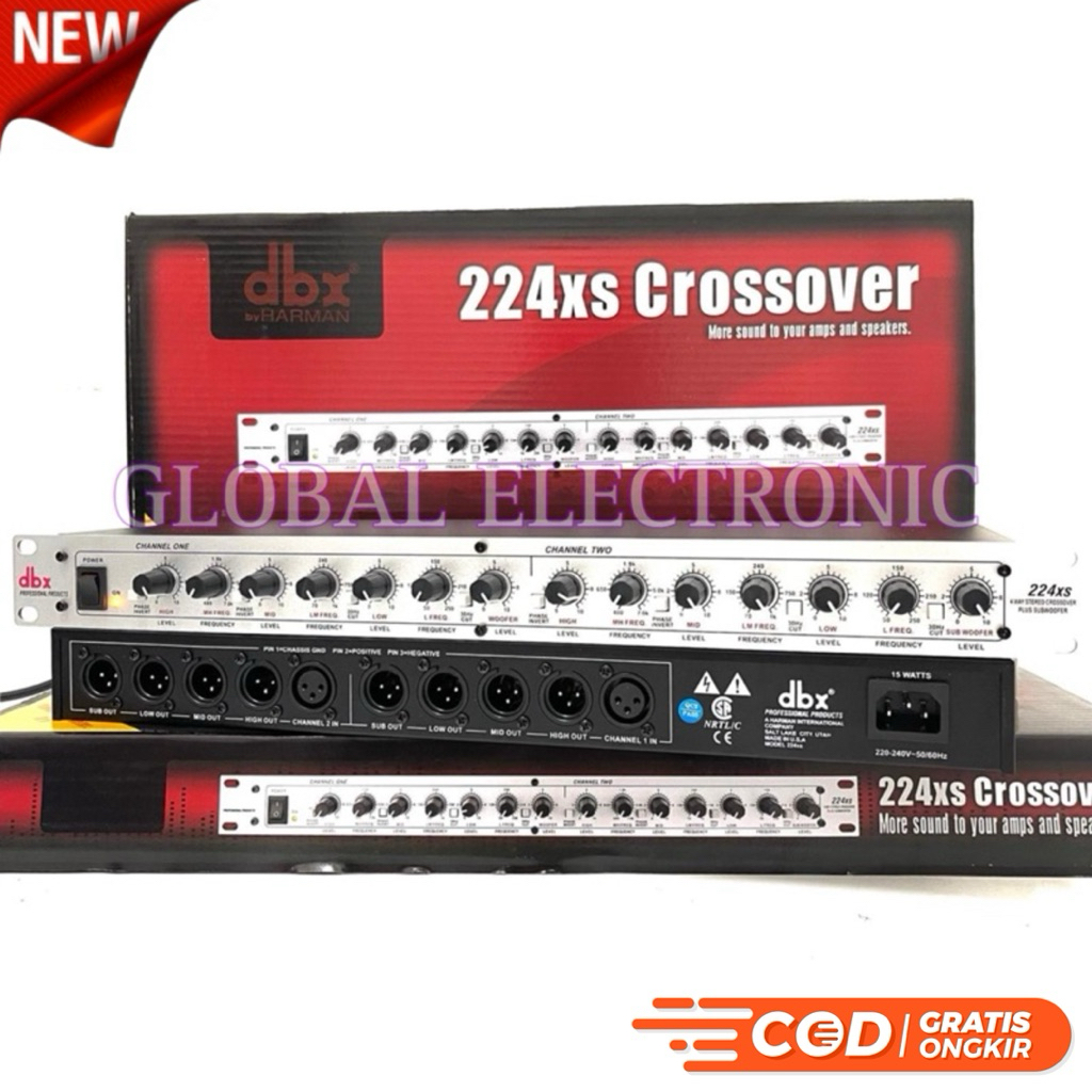 CROSSOVER DBX 224 XS 4 WAY SUB DBX 224XS PLUS SUBWOOFER OUTPUT