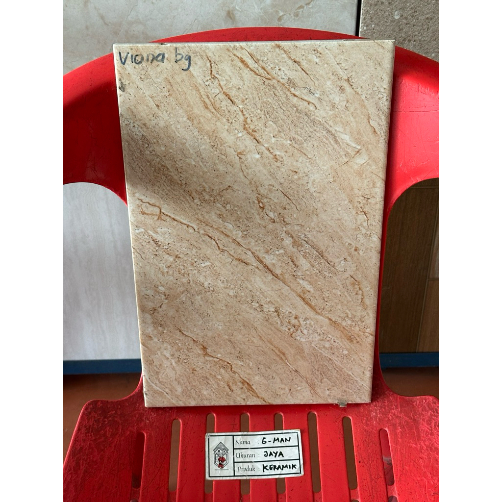 Keramik Dinding Dasar Coklat 25x40 Keramik Mulia Ceramic Viona Beige Glossy Grade Isi 10 pcs
