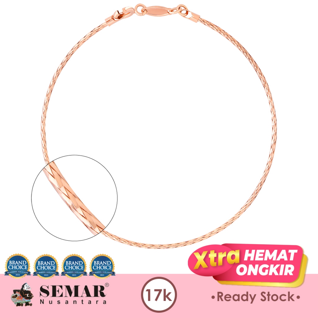 Gelang Emas Choker Silk Line Gold 17K Semar Nusantara