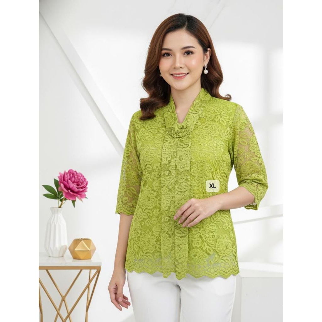 Atasan Brukat Pesta Bahan Semi Prancis