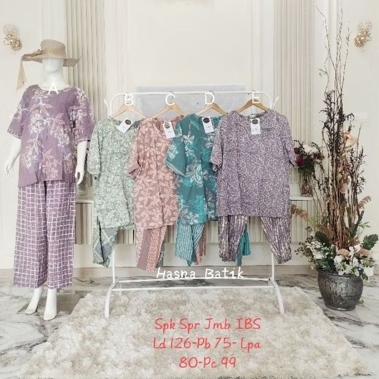 Setelan Celana Luza (Spk. Super Jumbo IBS) Batik Pekalongan