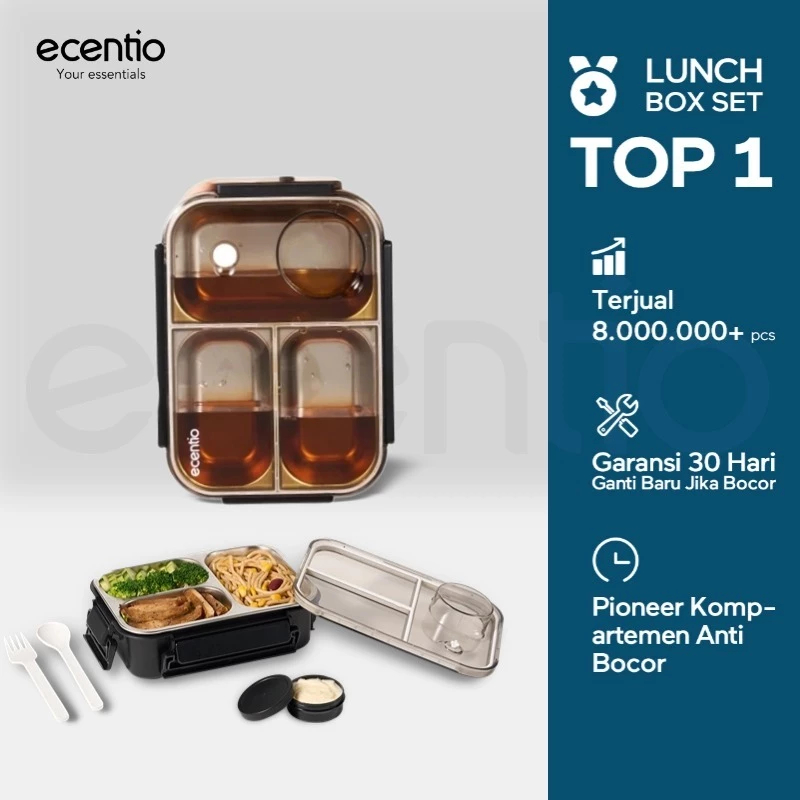 ECENTIO STAINLESS STEEL LUNCH BOX