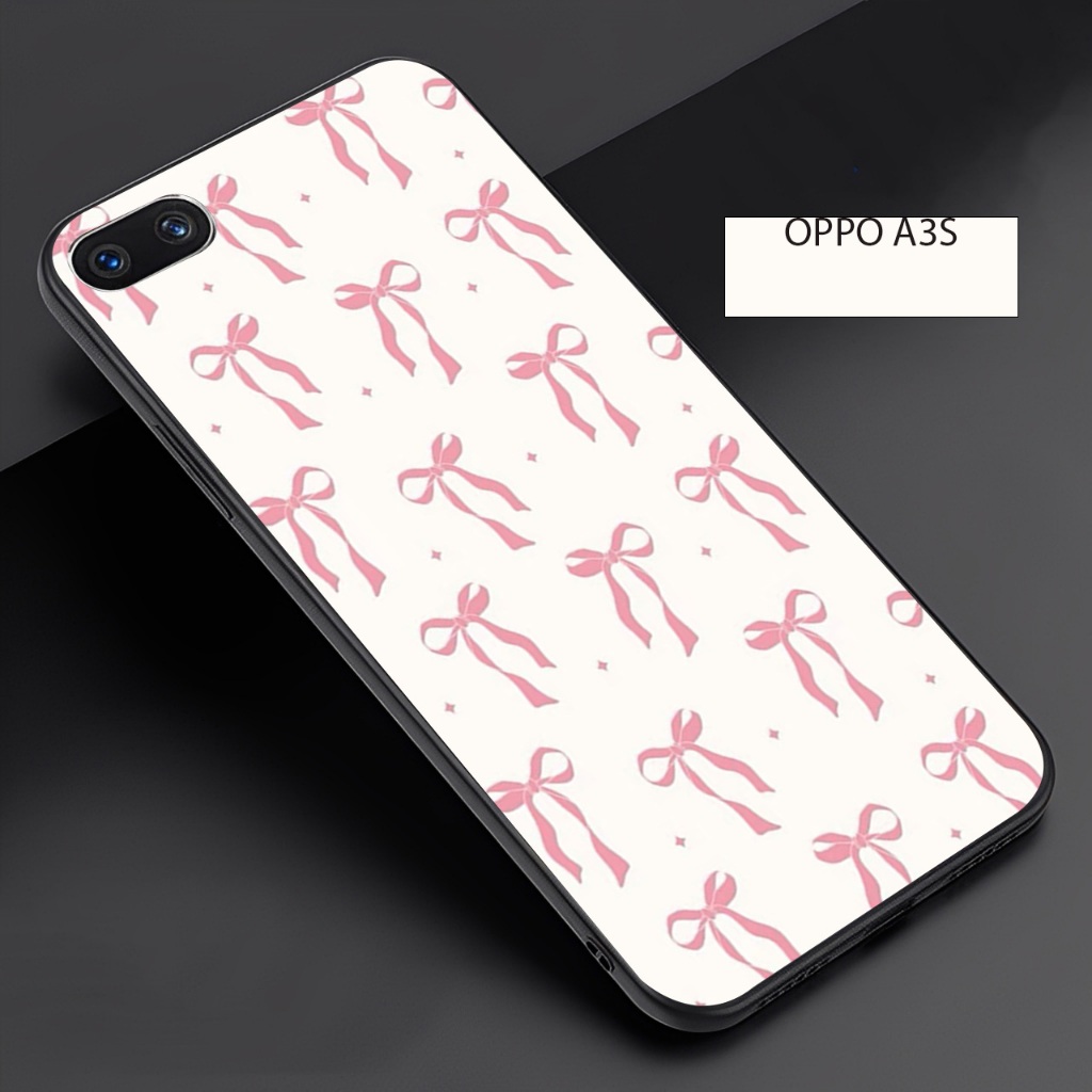 (FC8) Softcase Kaca Glossy For OPPO A3S - Motif Cewek  - Casing Anti Pecah Anti Gores dan Kotoran