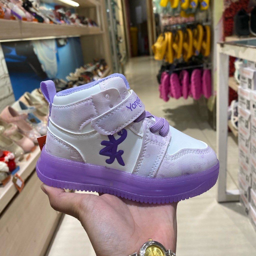 GEMITA Yongkidz Original Pera shoes High sepatu LED