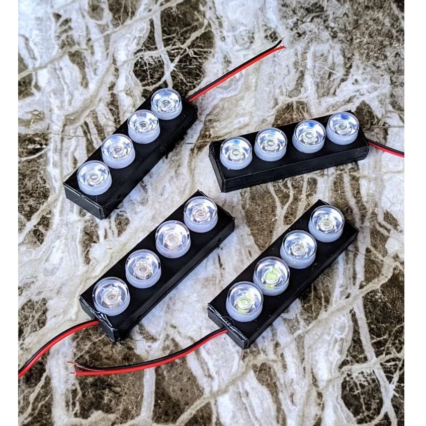 Lampu Rotator Bak Depan Truck Led 4mata Cahaya Terang Lampu Variasi Motor Mobil 12v 24v Car