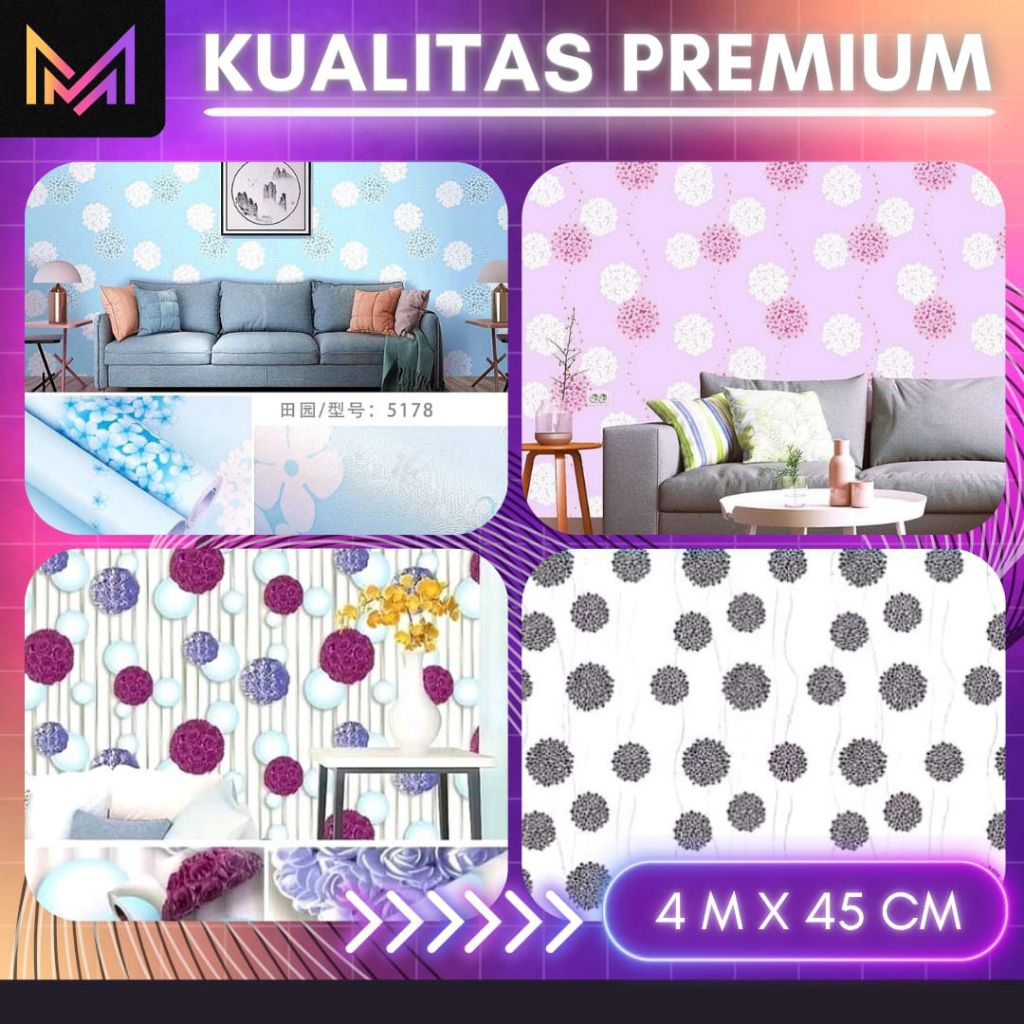wallpaper Dinding Premium Wallpaper Dinding Motif Bunga Wallpaper Dinding Aesthetic Wallpaper Dindin