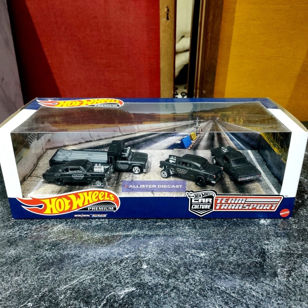 SET DIORAMA PREMIUM Hot Wheels Chevy Gasser Diorama Hotwheels Chevy Gasser Black Hole Hot Wheels Set