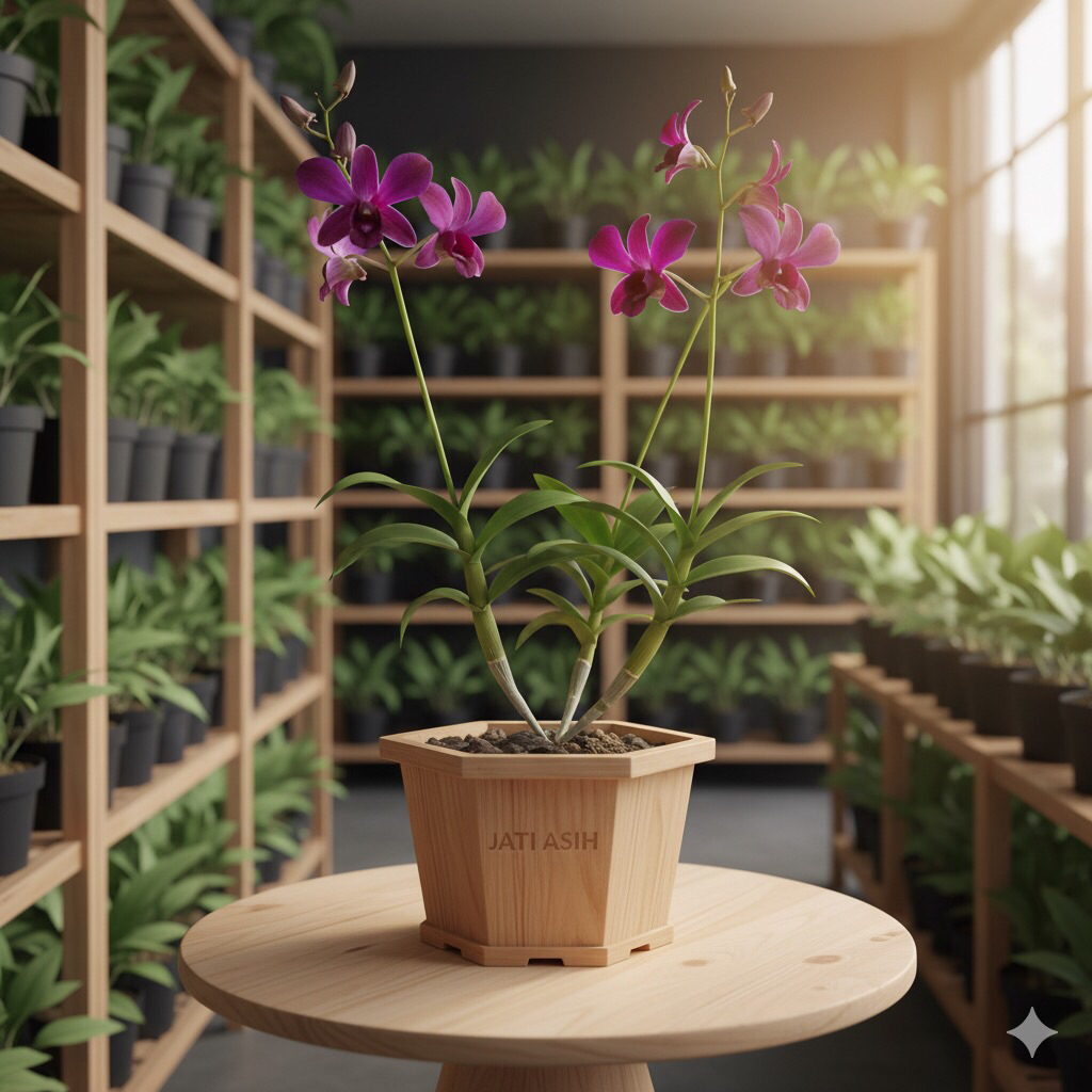 Anggrek dendrobium caesar red siap bunga,spike,knop dan bunga