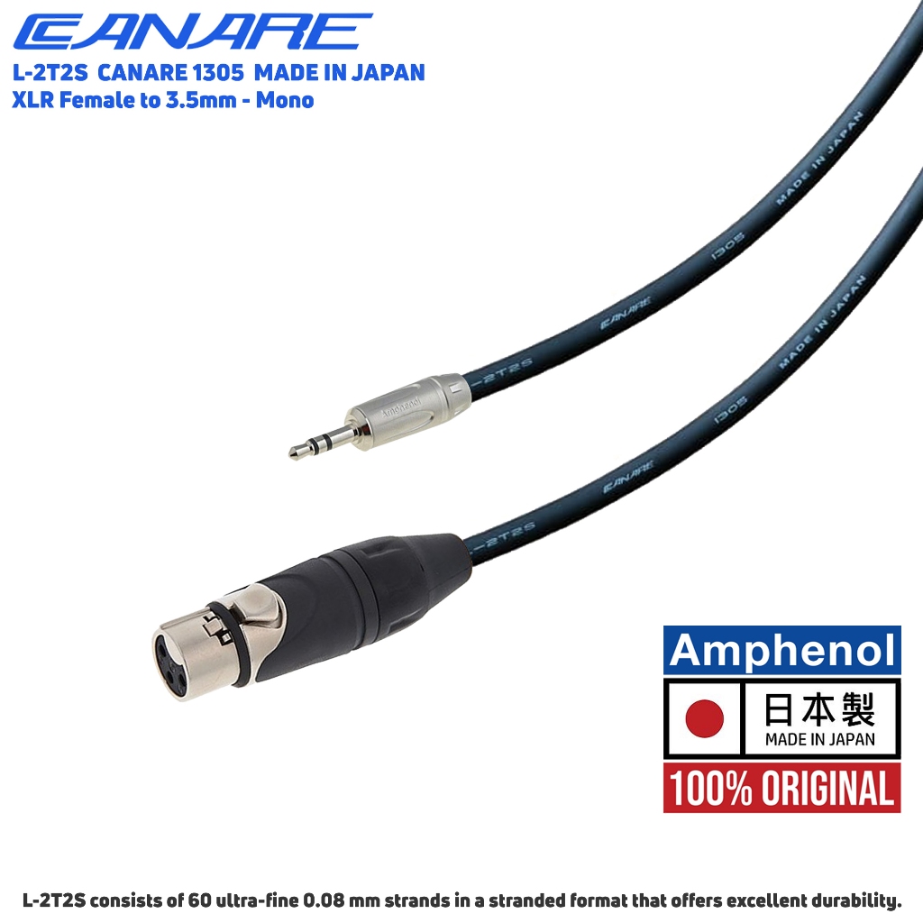 Made In Japan | Kabel Mic Condenser XLR to Jack 3.5mm - (ORI, AMPHENOL, XLR FE - MINI)