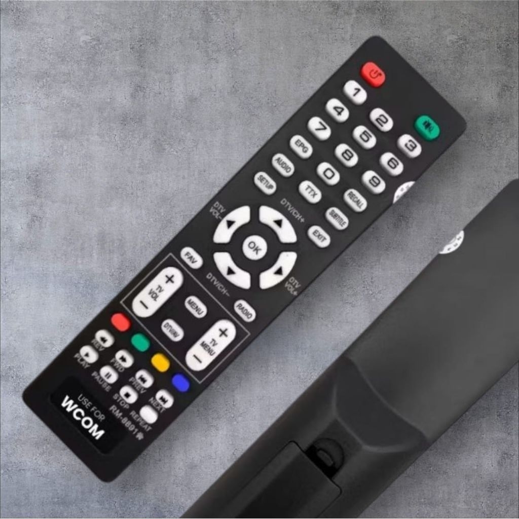 Remote TV Digital Wcom Tuner Digital DVBT2 untuk Mesin TV Tabung Siaran Digital