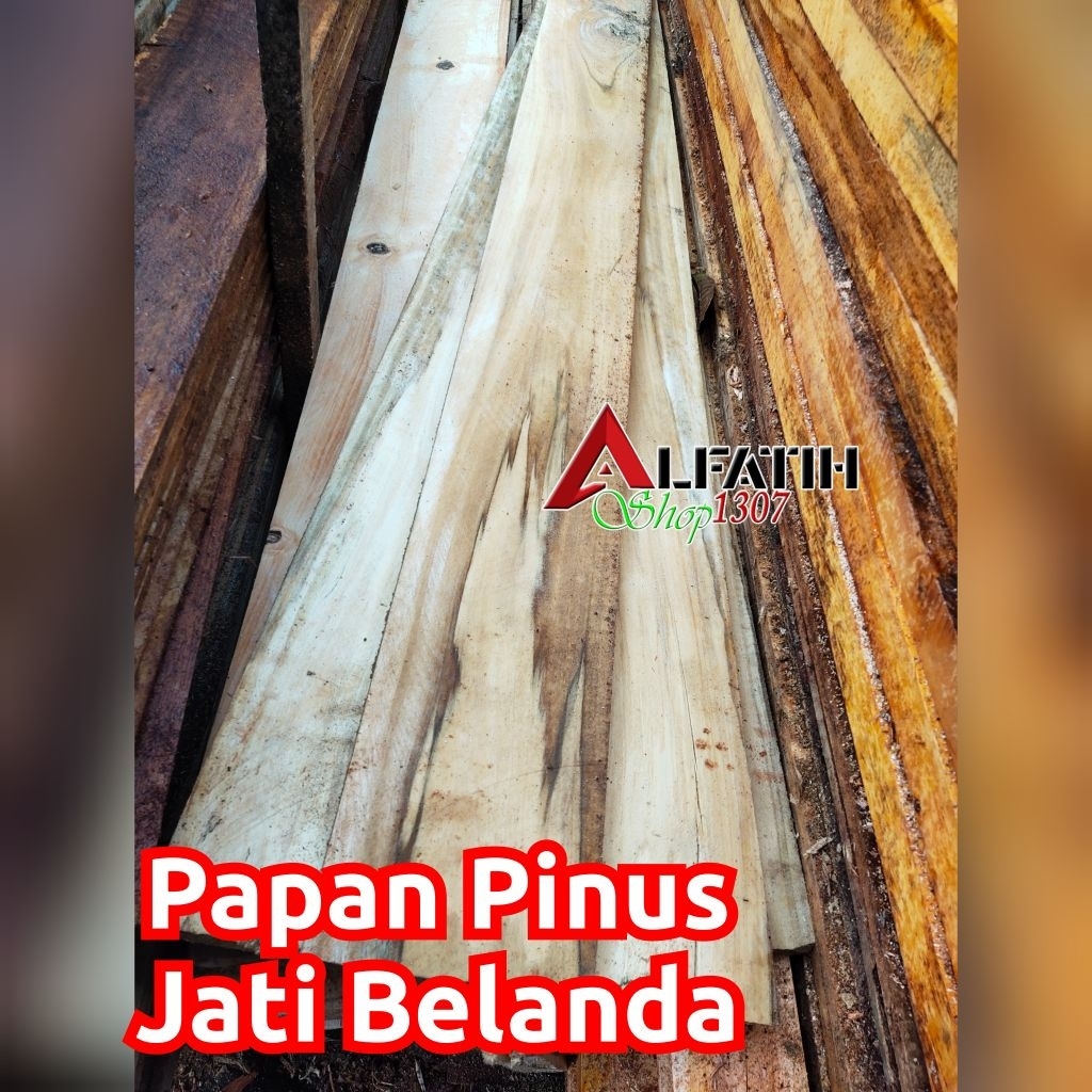 Papan Kayu Pinus / Jati Belanda BARU Bukan bekas