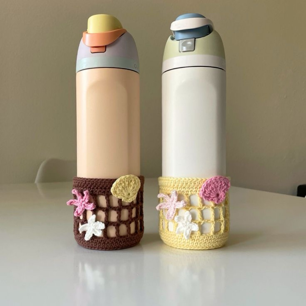 CROCHET BOOTS BOTOL MINUM TUMBLER STANLEY OWALA CORCKCILE ROSCA DOMMA VIRAL CROCHET RAJUT HANDMADE