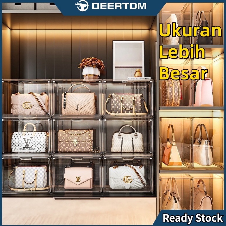 Promo tajir New Product Discounts Akrilik Bag Acrylic Transparent Storage XL Besar Display Box Kotak