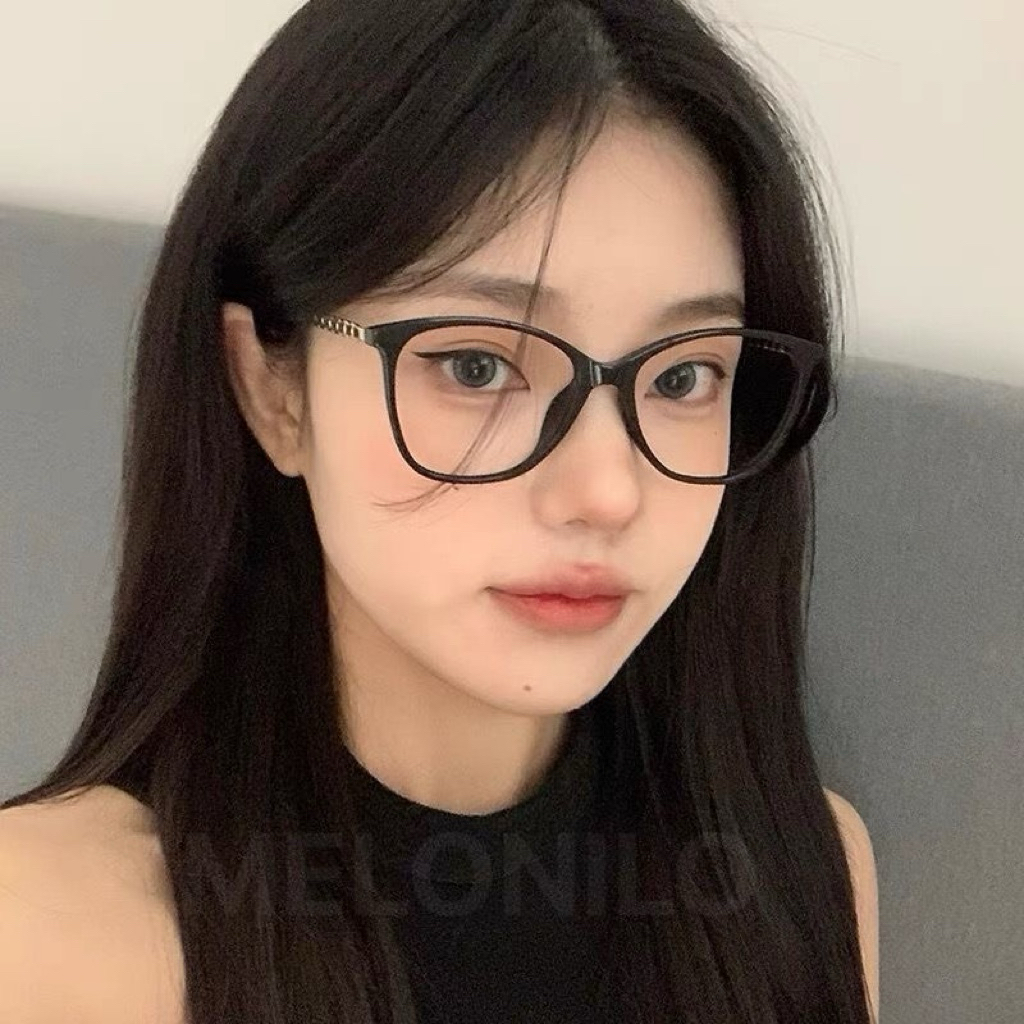 KM60 Free Box frame kacamata optik lensa normal kacamata petak rantai kacamata minus plus rabun jauh