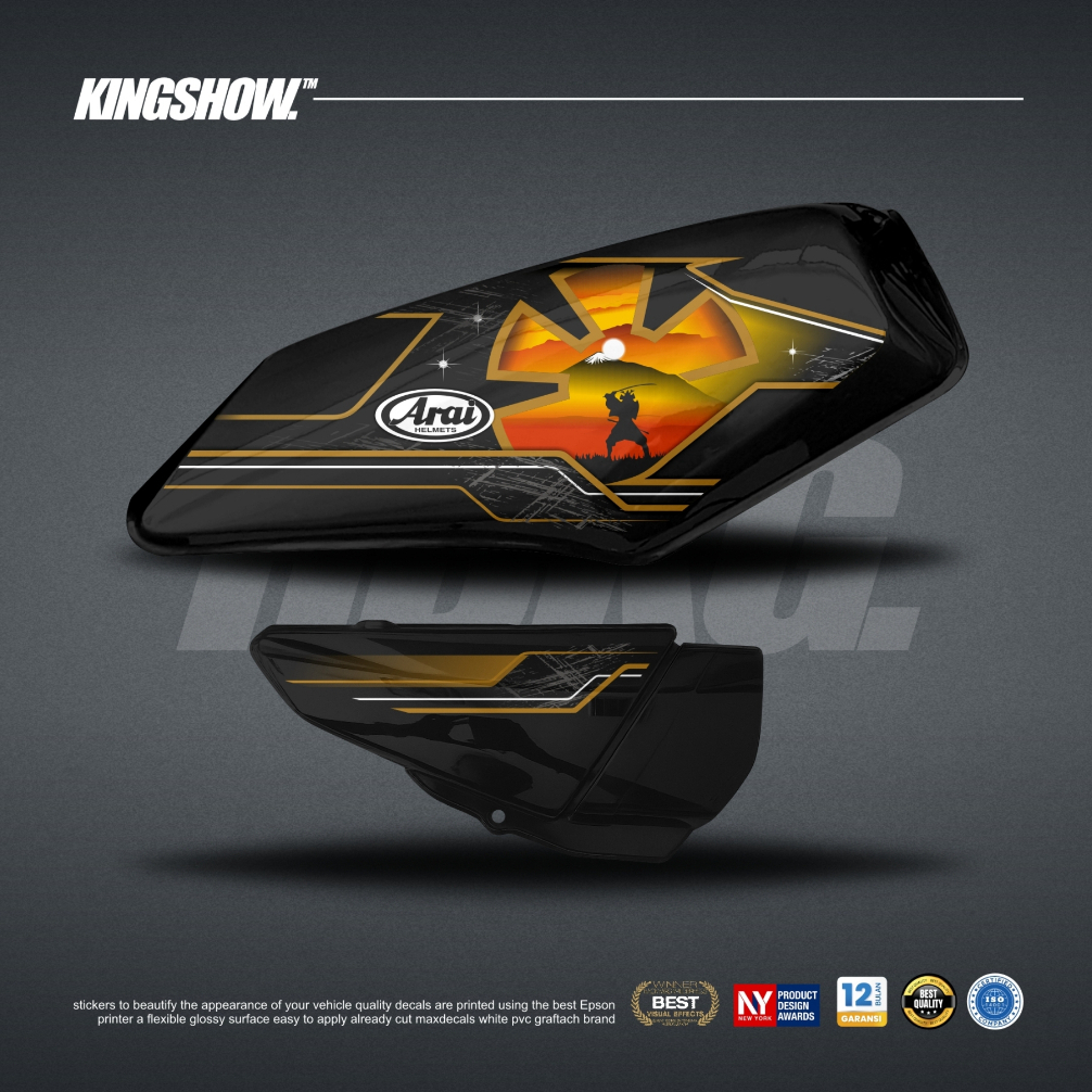 Decal striping RX king ARAI HITAM PREMIUM ( Tidak Transparant )