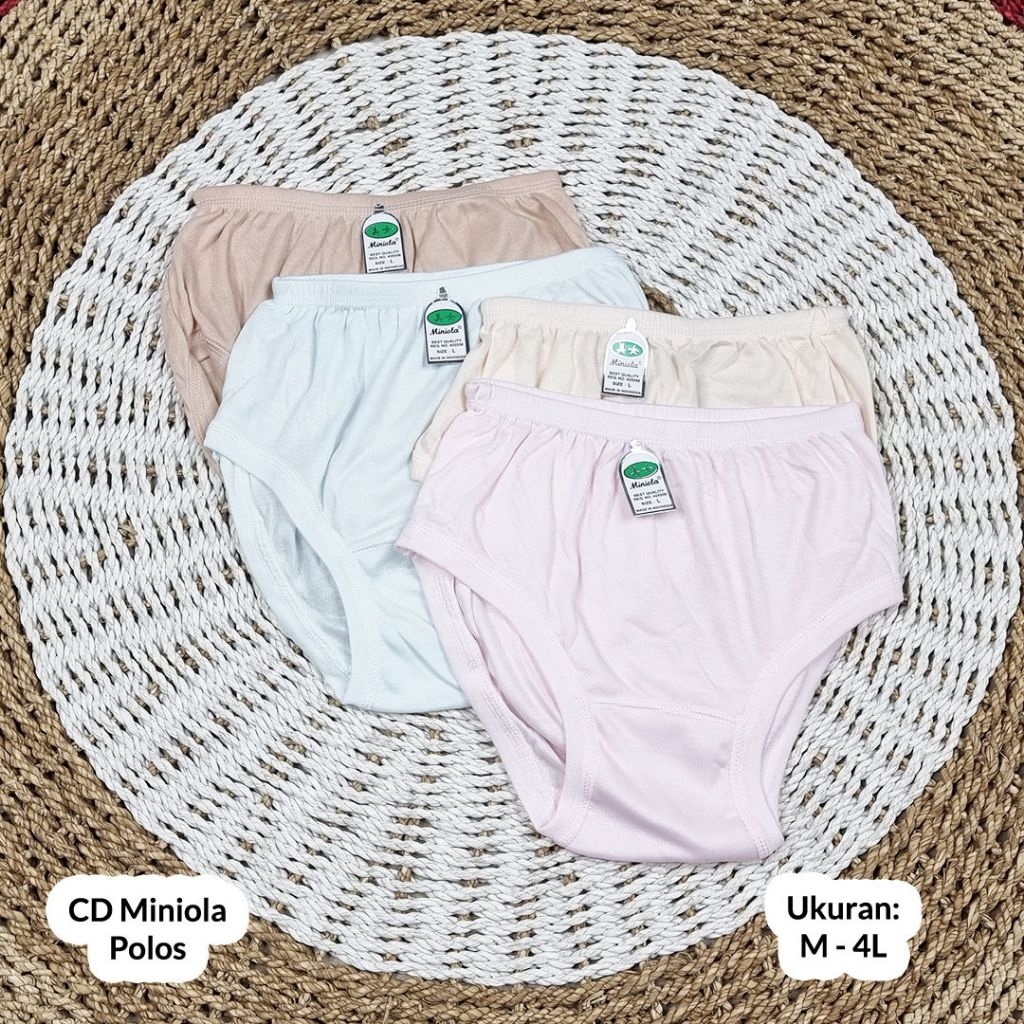 (3 pcs)Miniola CD Wanita | Celana Dalam Polos Wanita