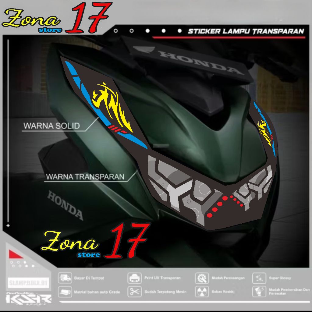 STICKER LAMPU BEAT STREET/DELUXE 2020-2023 MOTIF KEREN